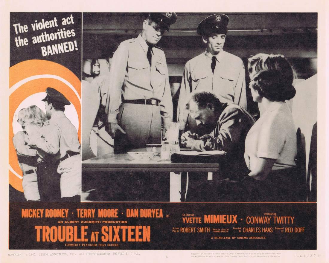 TROUBLE AT SIXTEEN Lobby Card 6  Mickey Rooney Terry Moore Yvette Mimieux 1961r