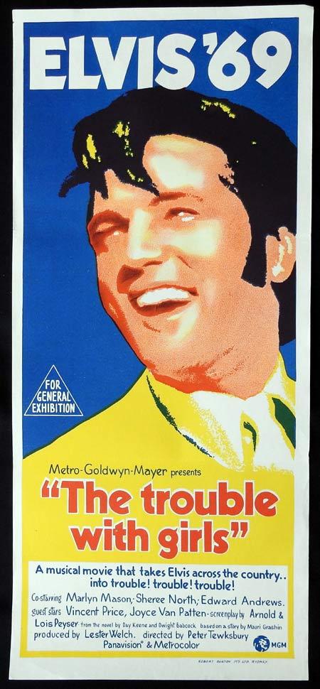 THE TROUBLE WITH GIRLS Original Daybill Movie Poster Elvis Presley