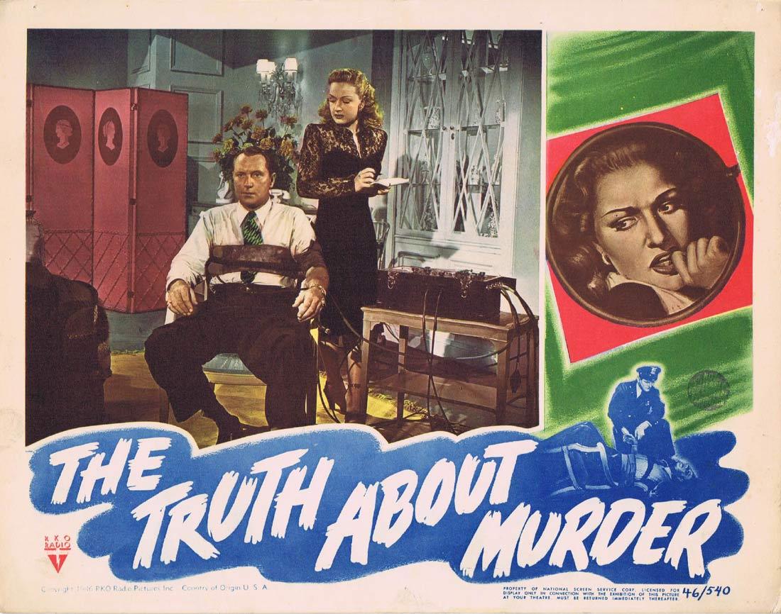 THE TRUTH ABOUT MURDER Lobby Card 4 RKO Film Noir Bonita Granville Morgan Conway