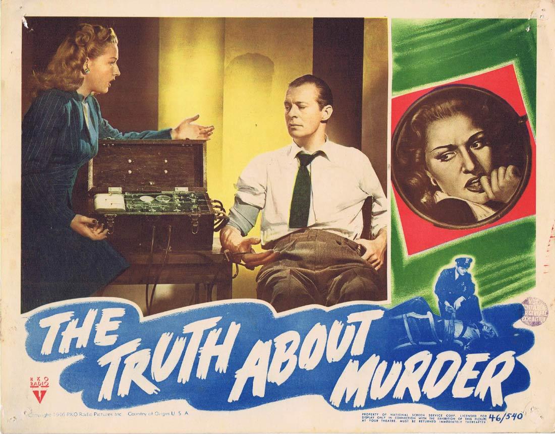 THE TRUTH ABOUT MURDER Lobby Card 5 RKO Film Noir Bonita Granville Morgan Conway