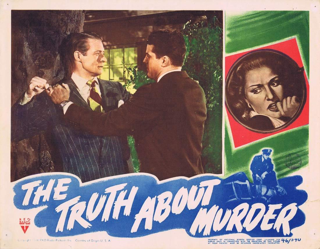 THE TRUTH ABOUT MURDER Lobby Card 6 RKO Film Noir Bonita Granville Morgan Conway