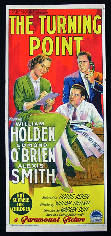 THE TURNING POINT ’52-William Holden-Edmond O’Brien-RICHARDSON STUDIO poster