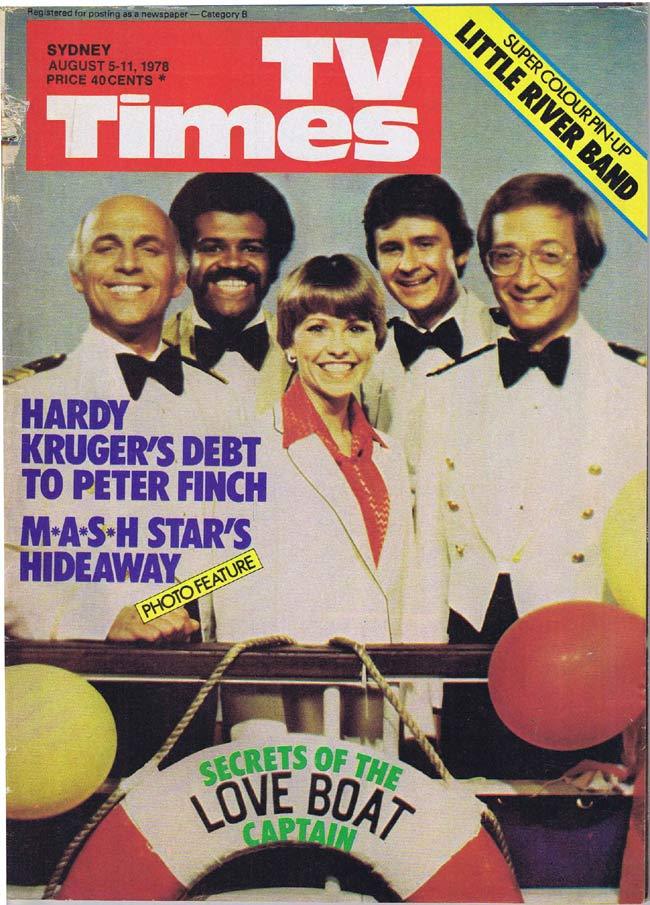 TV TIMES MAGAZINE Aug 5 1976 The Love Boat Little River Band centerfold