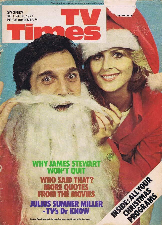 TV TIMES MAGAZINE Dec 24 1977 Don Lame James Stewart