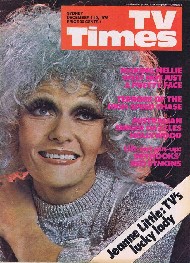 TV TIMES MAGAZINE Dec 4 1976 Jeanne Little SKYHOOKS centerfold