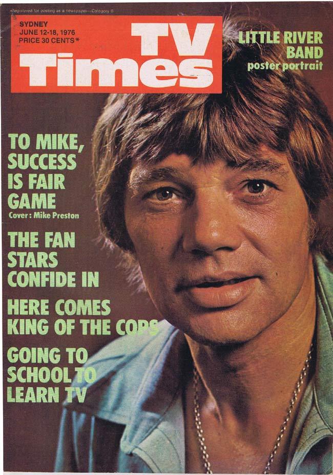TV TIMES MAGAZINE June 12 1976 Mike Preston Little River Band centerfold