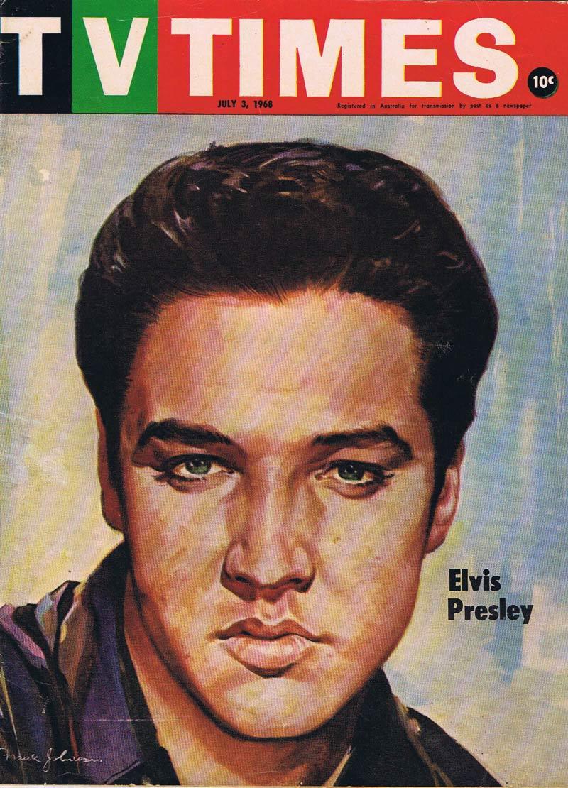 TV TIMES MAGAZINE Elvis Presley July 3 1968 Brisbane