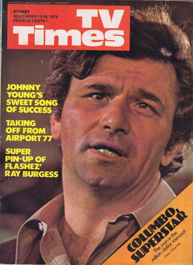 TV TIMES MAGAZINE Nov 13 1976 Columbo Peter Falk Johnny Young