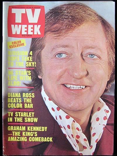 TV WEEK MAGAZINE Graham Kennedy Aug 4th 1973 Victoria Cleo Laine centerfold