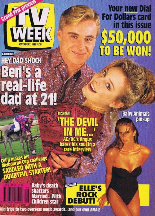 TV WEEK MAGAZINE Nov 1991 Ben Oxenbould AC DC Elle McPherson