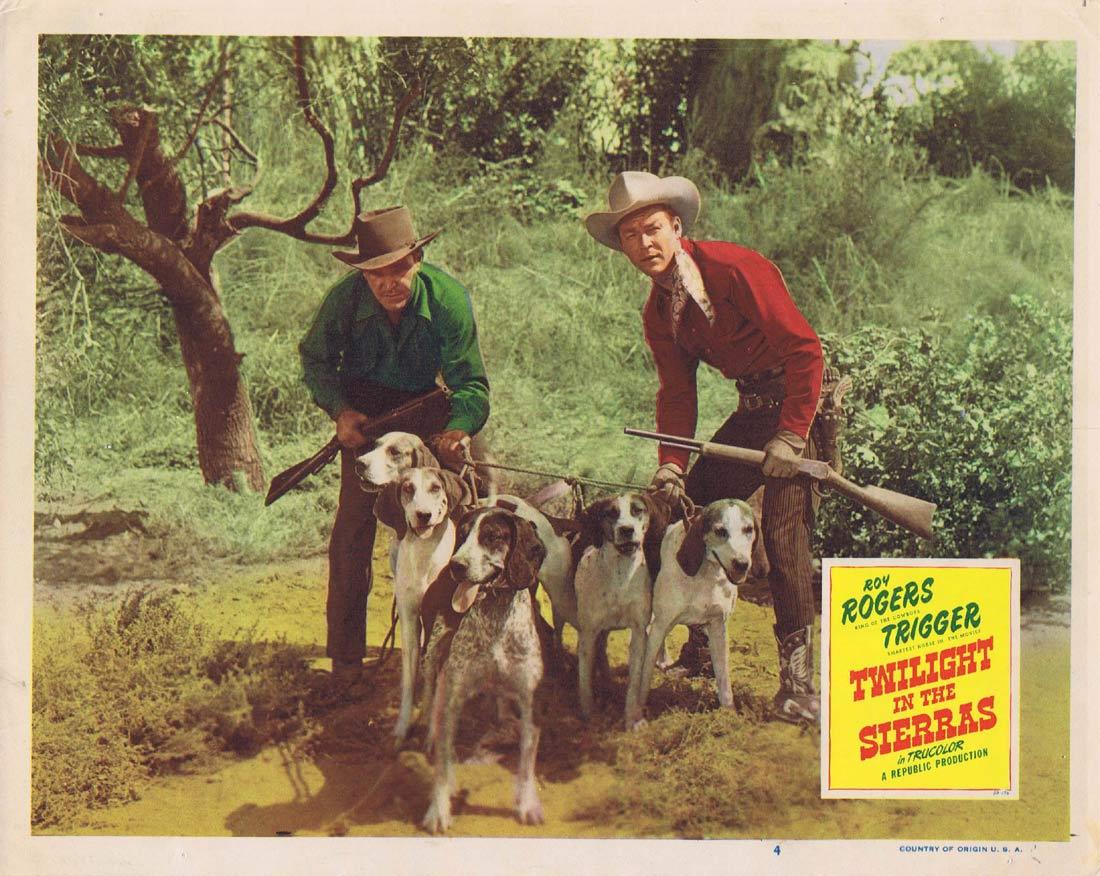 TWILIGHT IN THE SIERRAS Original Lobby Card 4 Roy Rogers Trigger Dale Evans