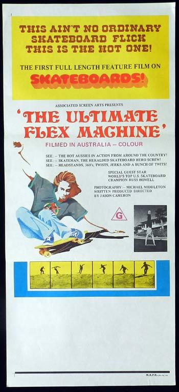 THE ULTIMATE FLEX MACHINE Original Daybill Movie poster Skateboard Australian Film