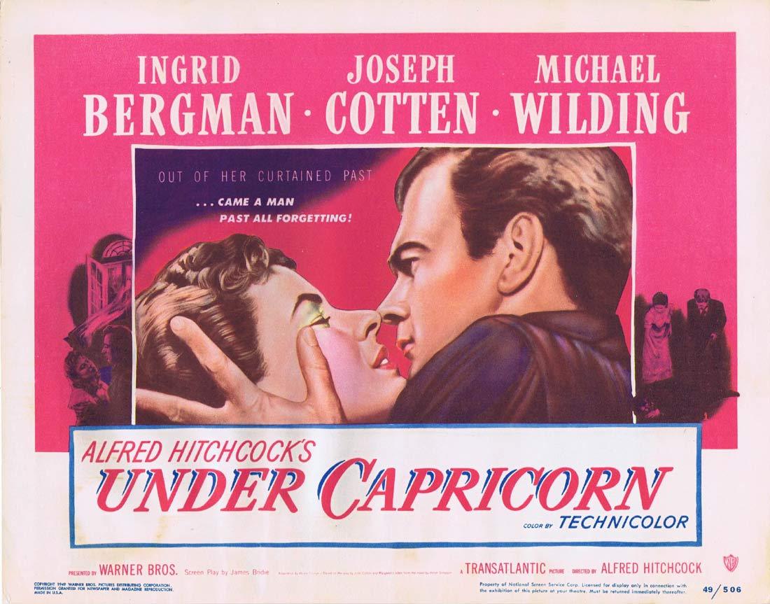 UNDER CAPRICORN Title Lobby card Alfred Hitchcock Ingrid Bergman