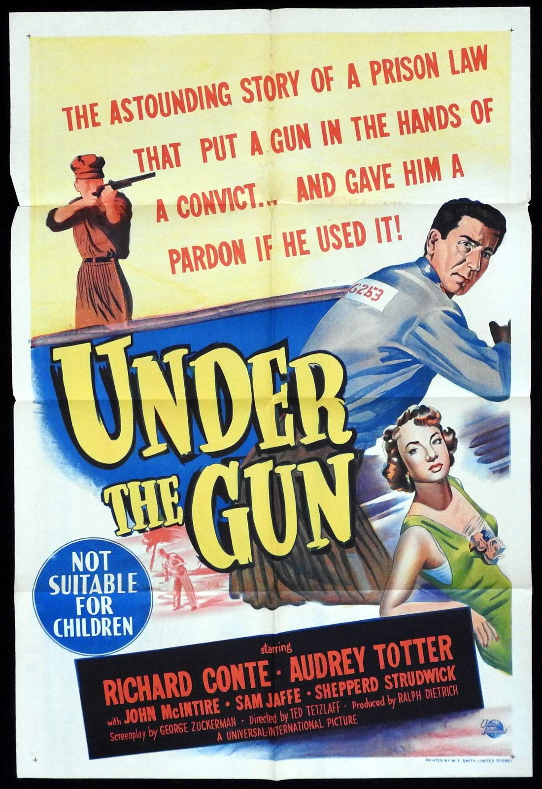 UNDER THE GUN Original One sheet Movie poster