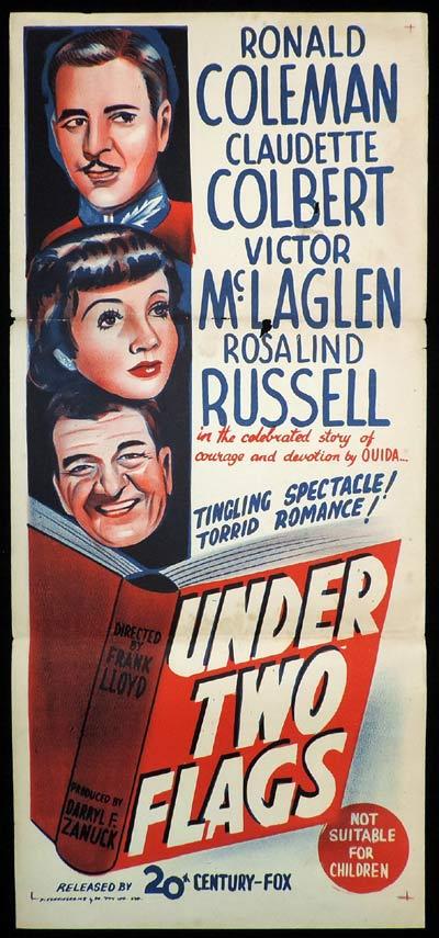 UNDER TWO FLAGS Daybill Movie Poster Ronald Colman