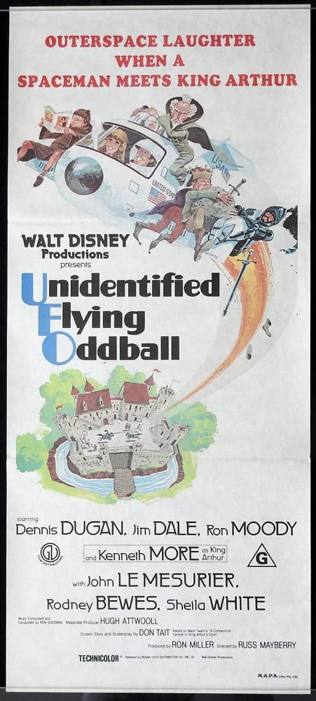 UNIDENTIFIED FLYING ODDBALL Original Disney Daybill Movie poster