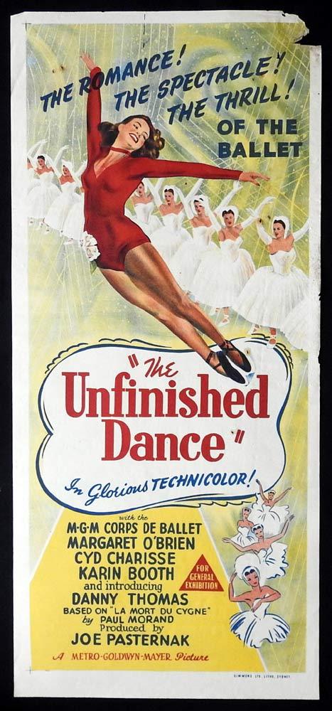 THE UNFINISHED DANCE Original Daybill Movie poster Margaret O’Brien Cyd Charisse