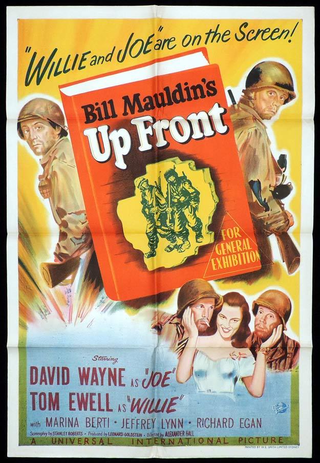 UP FRONT One sheet Movie poster Tom Ewell David Wayne