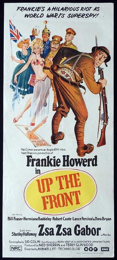 UP THE FRONT Original Daybill Movie Poster Frankie Howerd Zsa Zsa Gabor