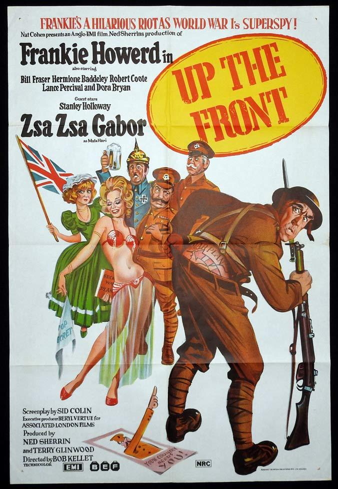 UP THE FRONT Original One sheet Movie poster Frankie Howerd Bill Fraser Hermione Baddeley