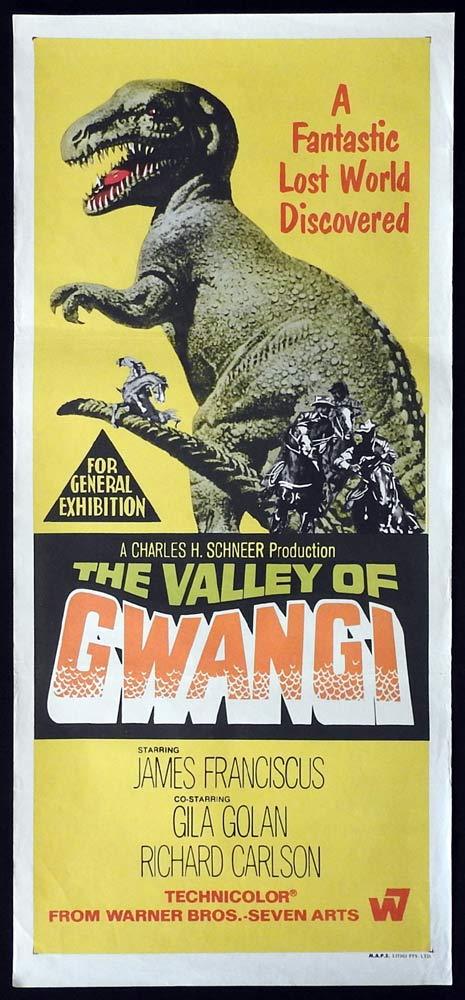 THE VALLEY OF GWANGI Original Daybill Movie Poster William Ray Harryhausen