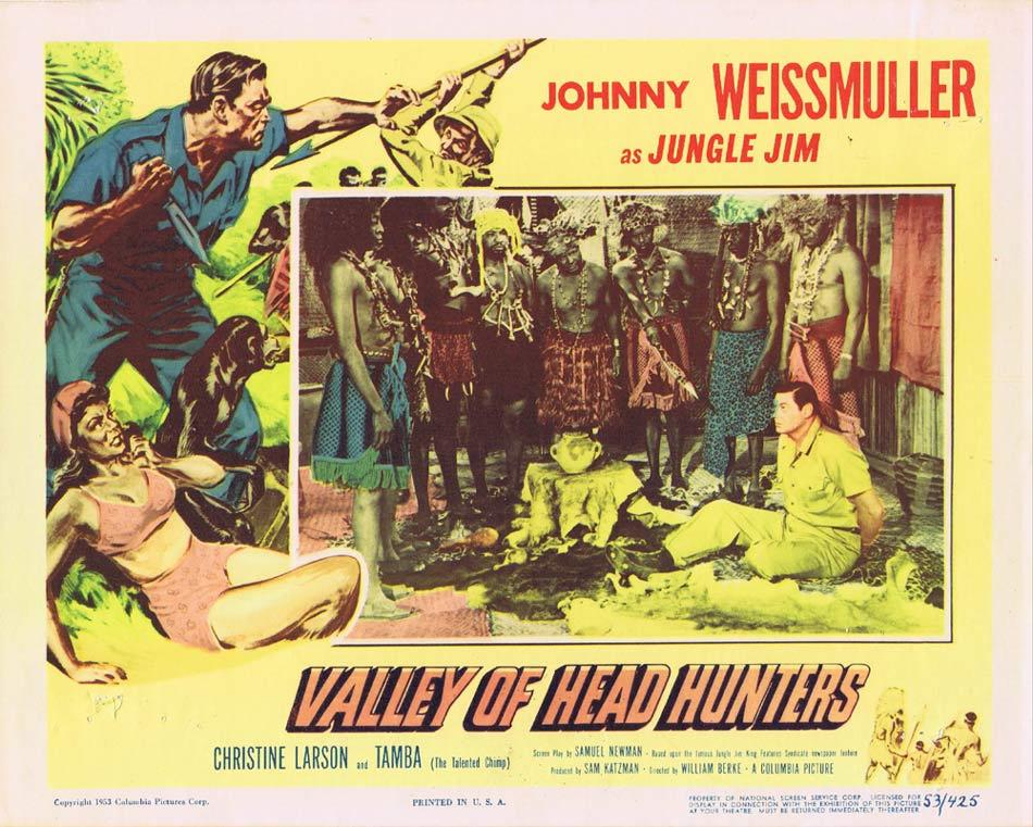 VALLEY OF HEADHUNTERS Lobby Card 3 Jungle Jim Johnny Weissmuller