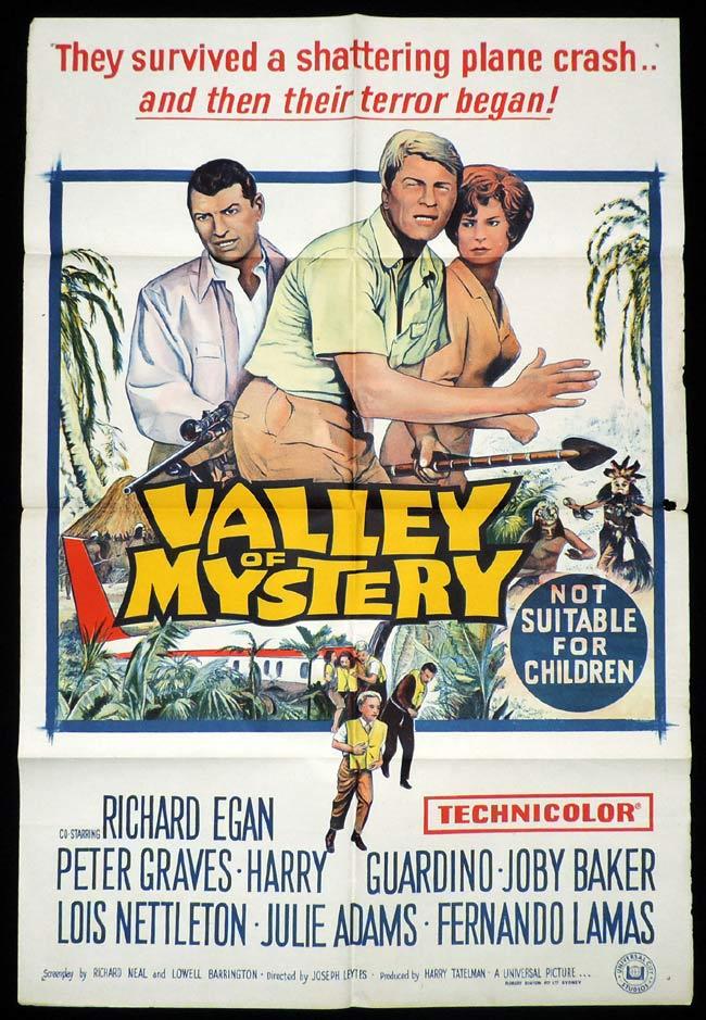 VALLEY OF MYSTERY One Sheet Movie Poster Paul Douglas Grace Kelly
