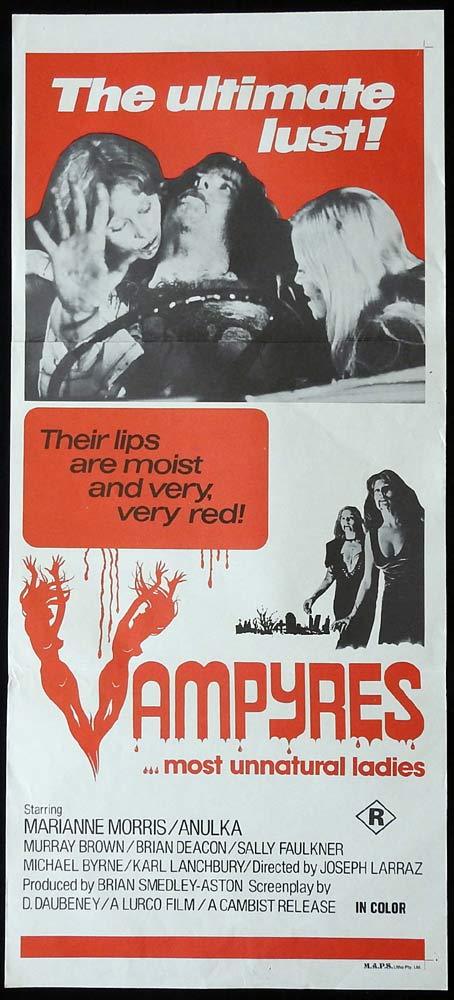 VAMPYRES Original Daybill Movie Poster Marianne Morris Vampires Horror