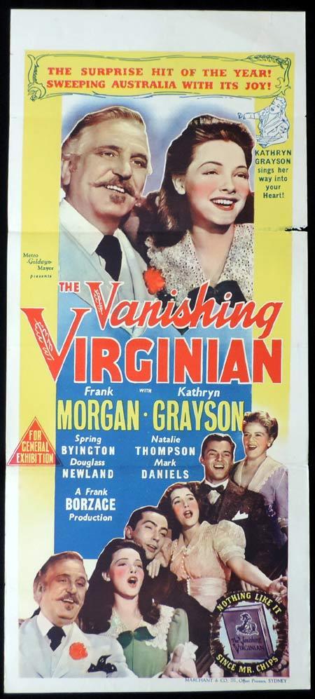 THE VANISHING VIRGINIAN Original Daybill Movie Poster Kathryn Grayson Frank Morgan Marchant Art