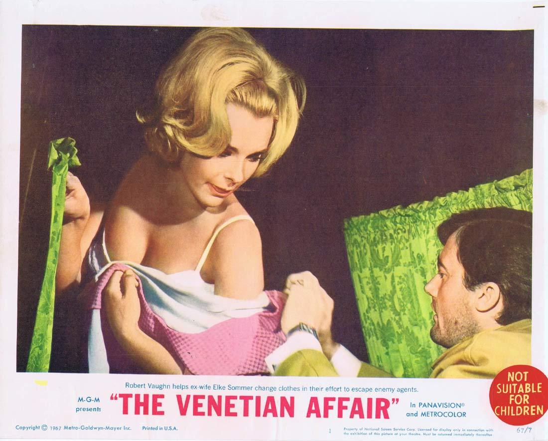 THE VENETIAN AFFAIR Original Lobby card 1 Robert Vaughn Felicia Farr