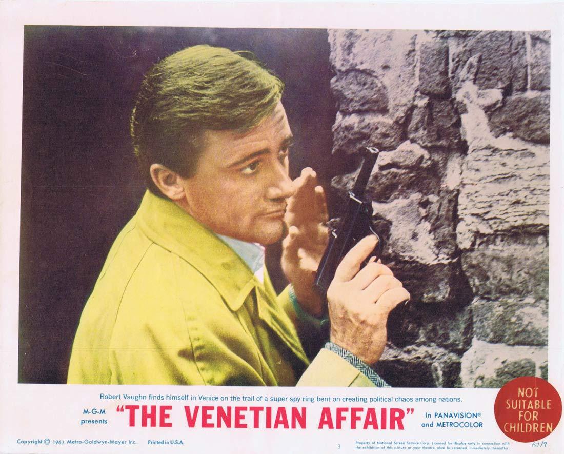 THE VENETIAN AFFAIR Original Lobby card 3 Robert Vaughn Felicia Farr