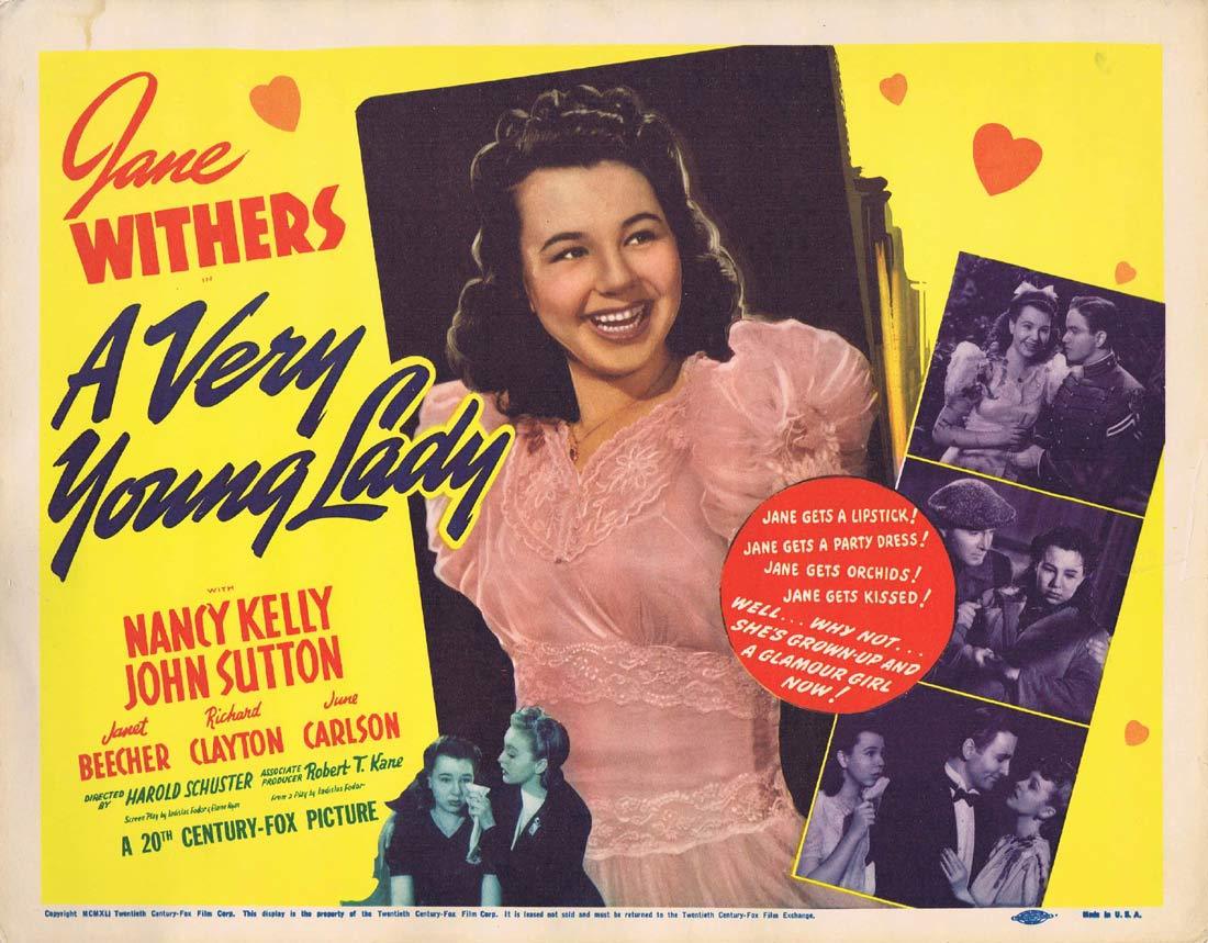 A VERY YOUNG LADY Original Title Lobby Card Jane Withers Nancy Kelly