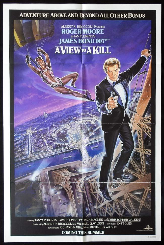 A VIEW TO A KILL Original Advance US One sheet Movie poster 1985 James Bond Roger Moore