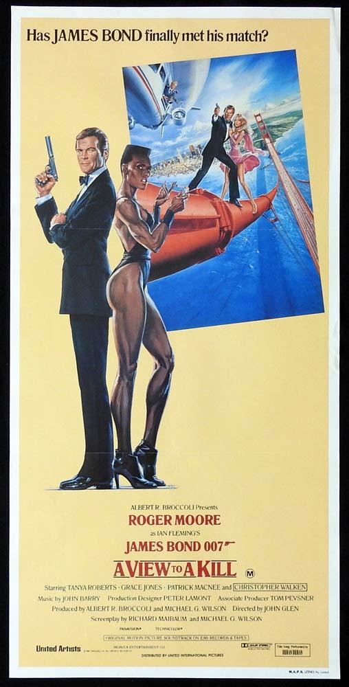 A VIEW TO A KILL Original Daybill Movie Poster Roger Moore James Bond