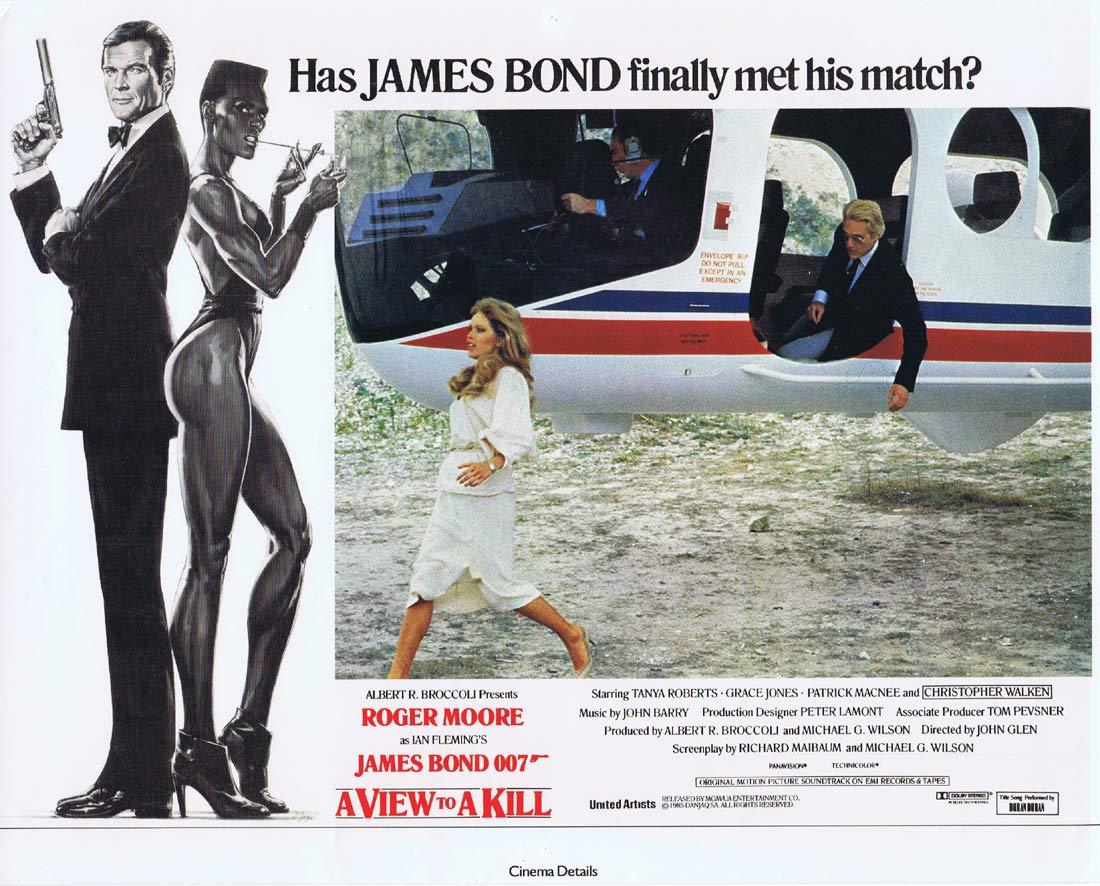 A VIEW TO A KILL British Lobby Card 5 1985 James Bond