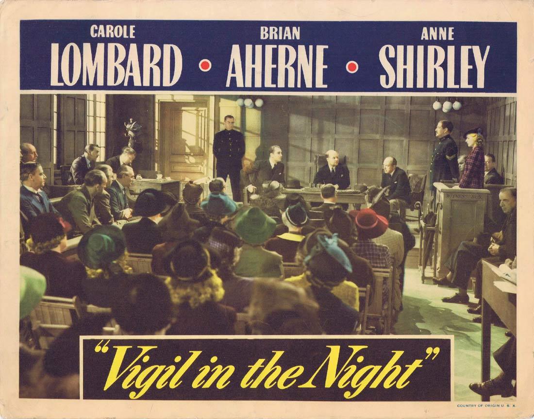 VIGIL IN THE NIGHT Lobby Card Carole Lombard Brian Aherne Anne Shirley 1940