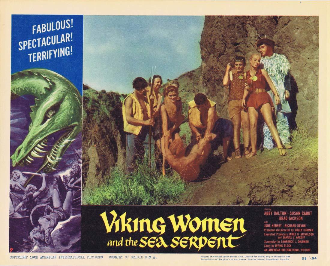 VIKING WOMEN AND THE SEA SERPENT Lobby Card Roger Corman Abby Dalton