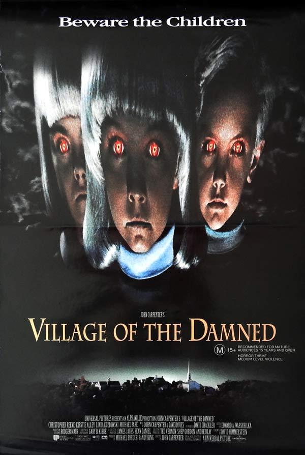 VILLAGE OF THE DAMNED Original daybill Movie Poster JOHN CARPENTER Midwich Cuckoos