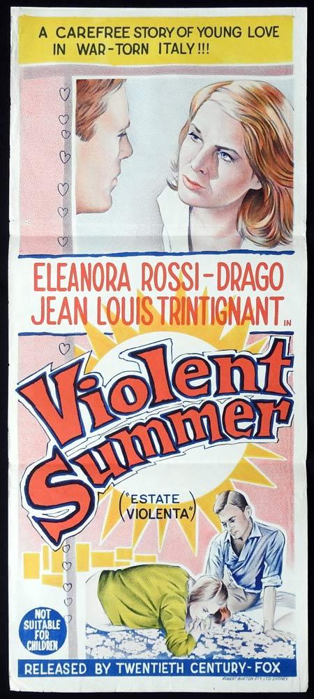 VIOLENT SUMMER Original daybill Movie Poster Eleonora Rossi Drago Jean-Louis Trintignant