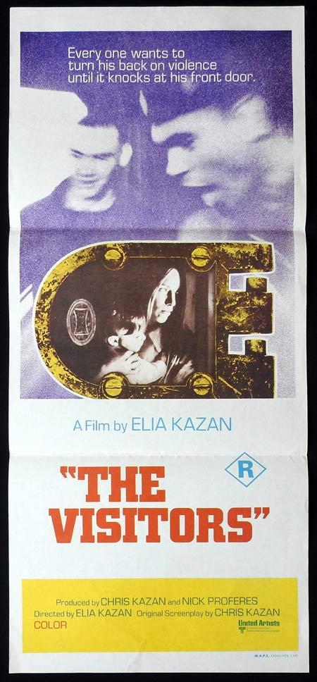 THE VISITORS Original daybill Movie Poster Elia Kazan 1972