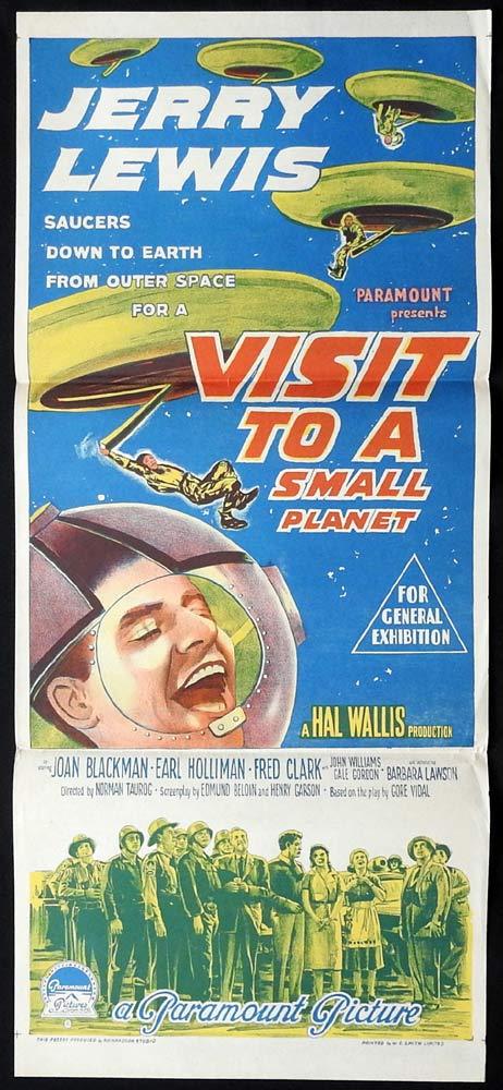 VISIT TO A SMALL PLANET Original Daybill Movie Poster Jerry Lewis Richardson Studio
