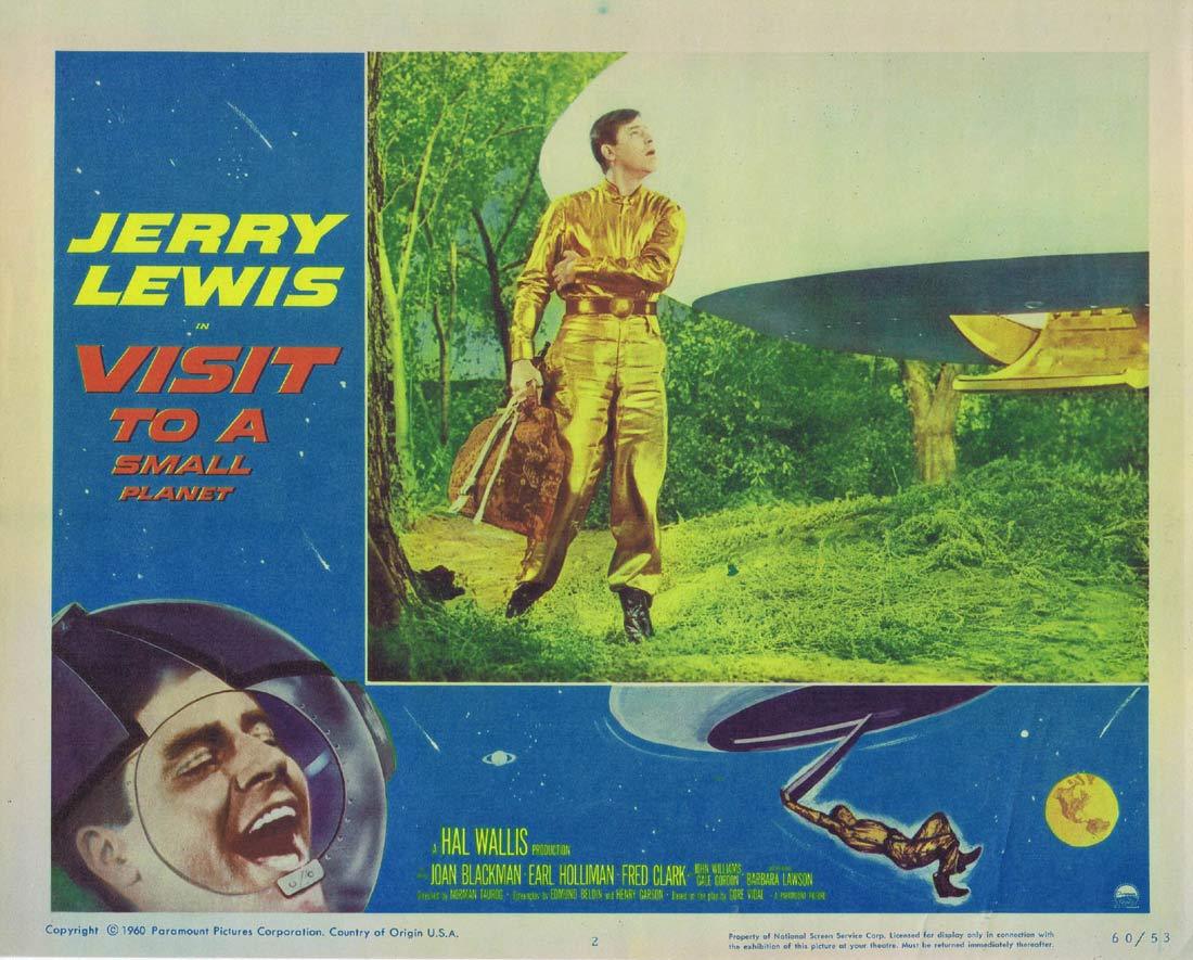 VISIT TO A SMALL PLANET Original Lobby Card 2 Jerry Lewis Joan Blackman