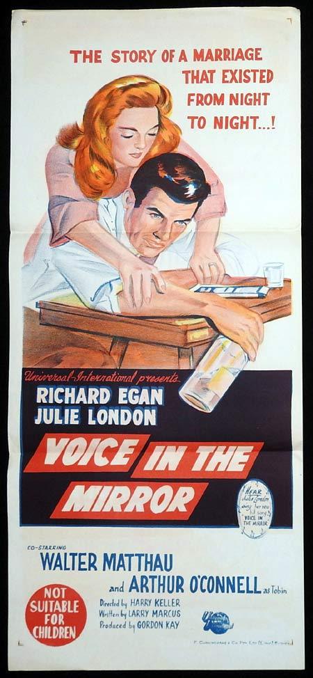 VOICE IN THE MIRROR Original Daybill Movie poster