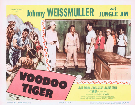 VOODOO TIGER 1952 Lobby Card 1 Jungle Jim Johnny Weissmuller