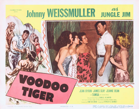 VOODOO TIGER 1952 Lobby Card 2 Jungle Jim Johnny Weissmuller