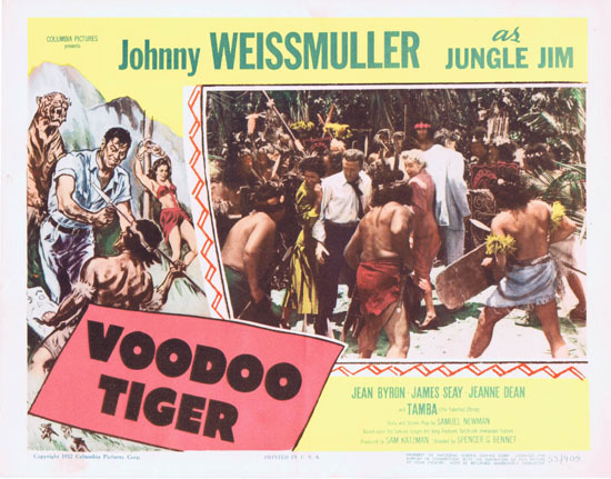 VOODOO TIGER 1952 Lobby Card 4 Jungle Jim Johnny Weissmuller