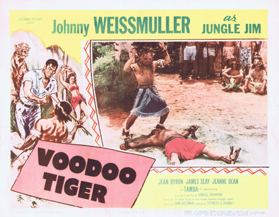 VOODOO TIGER 1952 Lobby Card 6 Jungle Jim Johnny Weissmuller