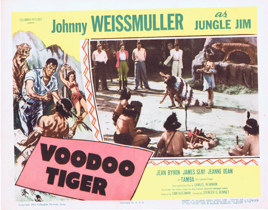 VOODOO TIGER 1952 Lobby Card 7 Jungle Jim Johnny Weissmuller