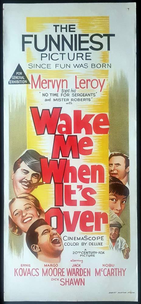 WAKE ME WHEN IT’S OVER Original Daybill Movie Poster Ernie Kovacs Dick Shawn