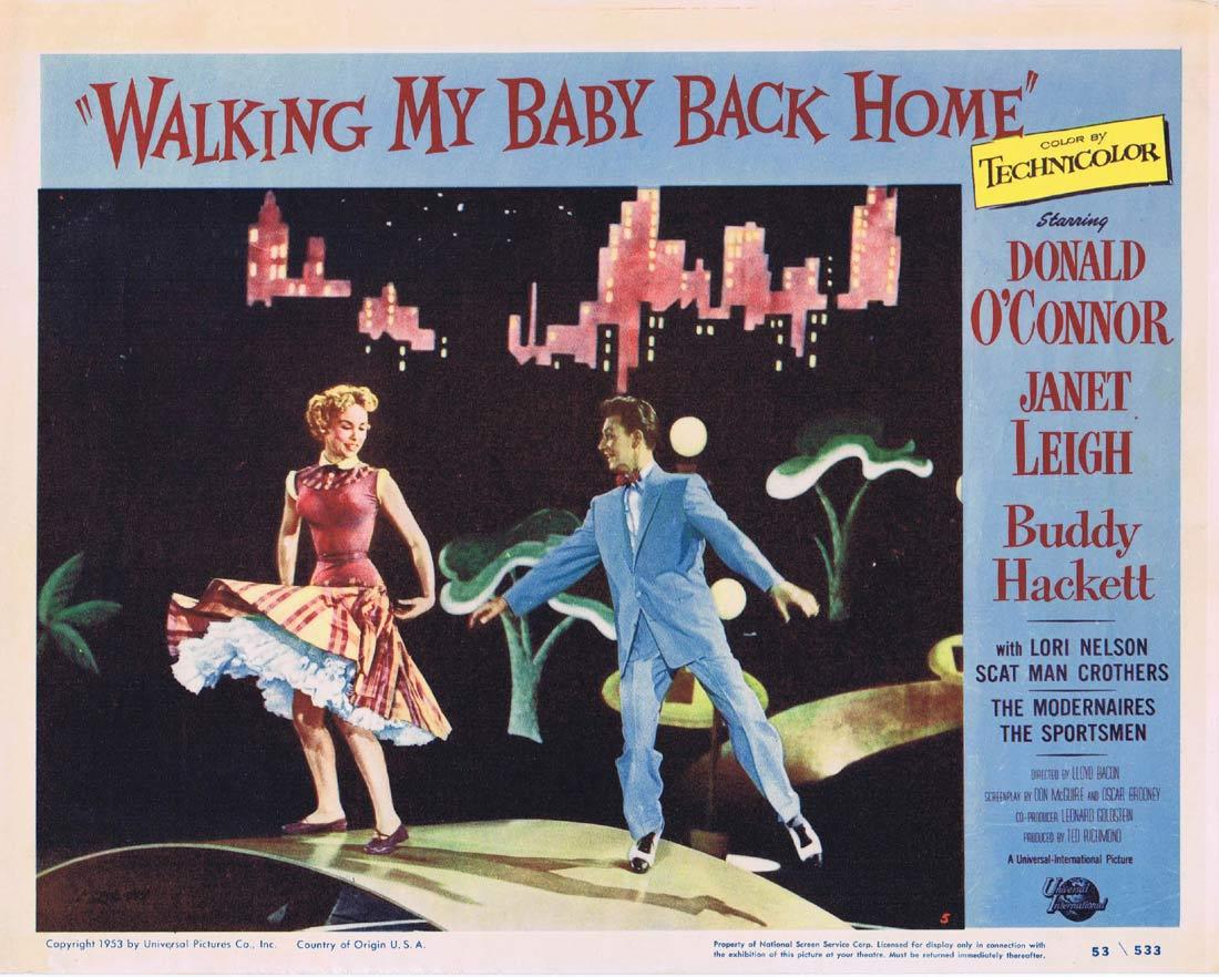 WALKING MY BABY BACK HOME Lobby card 5 Donald O’Connor Janet Leigh